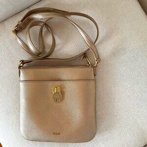 Ralph Lauren Women's Emden Lila Crossbody Bag Metallic Gold/Gilt